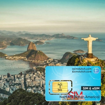 Sim Du Lịch Nam Mỹ 30 Ngày Tốc Độ Cao